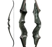 Obert Original Black Hunter Takedown Recurve Bow 60 inch with Bamboo Core Limbs for Archery Hunting Target Practice (60)