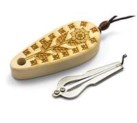 Oberton Pro"Sunflower" Jaw Harp with Cedar Protective Case. Best Simple Mouth Harp for Beginners!