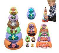 Obesntln Animal Russian Dolls - Nesting Stackable Toys, Heat Resistant Dinosaur Set with Shockproof Design, Educational Playthings for Creative Learning | Fun Developmental for Children