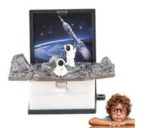 Obesntln Backpack Keychain - 3D Book Dinosaurs, Creative Foldable World Scene, Interactive Hidden Magic Box, High-Class Material Surprise Sensory Fidget Pendant | Portable Handheld Game for Kids