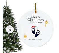 Obesntln Christmas Ornament for Future Parents, Baby Announcement for Grandparents, Expecting Baby Ornament Acrylic Parents Future Parents Christmas Decoration, Christmas Decoration for Mum to Be for