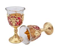 Obesntln Colorful Glass Water Tumblers, Vintage Glass Tumbler Set | Palace Style Tall Tumblers Set Retro Stemmed Drinking Glasses for Offices Wedding Christmas Kitchen