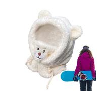 Obesntln Cute Bear Ears Hat - Soft Warm Winter Hat Beanie | Lovely Thicken Super Soft Fleece Lining Windproof Winter Ear Flaps Hats for Women Girls White
