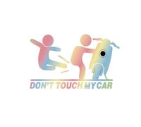 Obesntln Do not walk on me car sticker, do not touch my car warning sticker, 10 x waterproof car stickers, fun decorative stickers for