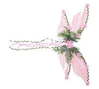 Obesntln Fairy Wings for Adults, Butterfly Wings with Embossed Flowers and Leaves Design, Costume Accessory for Women Photography Stage Show Party, Pink, Se référer au descriptif