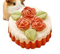 Obesntln Hamster Chew Toy - All-Natural Handmade Vegetable, Cake Donut Shaped Teething Treat for Rabbits Guinea Pigs | Small Animal Care Chew for Cage Decor