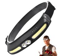Obesntln Headlamp Flashlight - 5 Modes Rechargeable LED, High Power COB Lighting, Motion Sensor Wide Beam, USB Fast Charging Battery | Waterproof Hard Hat Running Light for Outdoor Camping