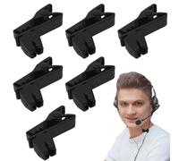 Obesntln Lapel Microphone Clip, Lavalier Microphone, Pack of 6 Lapel Microphone Tie for Secure Hold - Portable Metal Microphone Clamp for Recordings, Classrooms, Lectures
