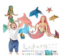 Obesntln Painting Figures For Painting Mermaid Figure Painting Statue Coloring Mermaid Toys Sea Animal Statue Painting Art Supplies For Art Class Coloring
