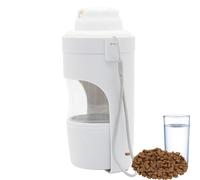 Obesntln Portable Dog Food Container, Water and Food Dispenser for Dogs, Leak-proof Dog Water Bottle with Food Container, Drinking Dispenser, Compact Water Bottle Bowl for Dogs