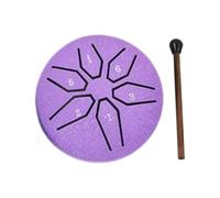 Obesntln Rain Drum Instrument, Steel Tongue Drums for Adults, 3 Inch Percussion Drum with Stick, Small Musical Instrument with 6 Notes to Maintain a Peaceful Mood