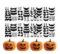 Obesntln Small Pumpkin Face Stickers,Jack Lantern Stickers - 8 Sheets Make Your Own Jack- -Lantern, Halloween Games, Craft Supplies for Halloween Kids Favors Treats Stickers