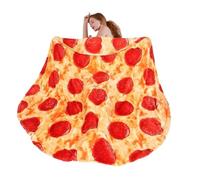 Obesntln Sofa Blankets, Soft Blanket, Fashionable Pizza Wrap Blanket, Interesting Round Pizza Blanket, Portable Round Blanket for Picnic