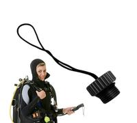 Obesntln Tank Cover - Industrial DIN Threaded Cap, Aluminum Dust Plug | Diving Cylinder Protection with Rope for Back-Mount or Side-Mount Setup, Lightweight Accessory for Underwater Gear