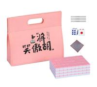 Obesntln Travel Mahjong Set, Mahjong Game Set, Small Mahjong Board Game | Travel Mahjong Pack, Chinese Mahjong Pieces Including Tablecloth, Carry Bag, Travel Bag