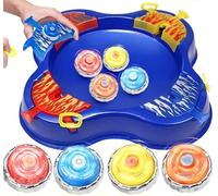 OBEST Battling Tops Sets, Cool Lighting Spinning Tops 4 Gyro and 4 Launcher with Stadium, Fighting Gyro for Kids 6 Years Up