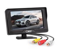 OBEST Camera Kit Walk Back Car AHD Monitor 4.3", 1080P Rear Camera Parking Car Night Vision, Rotate 360°, Wide Angle 170° and Display Set for Vans Caravan Trucks 12V (4.3")