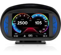 OBEST Car HUD Heads up Display, Digital GPS Speedometer OBD Smart Instrument with MPH Speed Meter, Overspeed Alarm RPM, Speed/Direction/Slope Gauge, Car Compass for Most Cars After 2000s