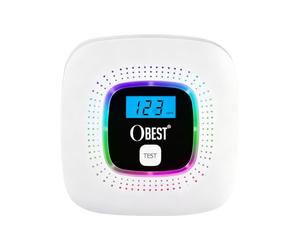 OBEST Carbon Monoxide Detector Alarm with Digital Display and Replaceable Battery Operation, CO Alarm Detector with Test Button and LED Status Indicator, JKD-C618