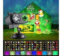 OBEST Christmas Halloween Projector Lights Outdoor Holidays Plug in, Party Disco Lights Garden Indoor Decorative Lighting Projectors, Star, 2-in-1 Moving Patterns Landscape 80 HD Effects