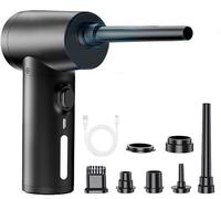 OBEST Compressed Air Duster Cleaner for PC, 3 in 1 Electric Air Duster 50000RPM, 3-Gear Cordless Air Spray Blower for Computer Desk Dust Cleaning