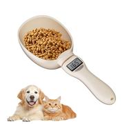 OBEST Digital Food Measuring Spoon Scale, Electronic Measuring Digital Scale Spoon, Electronic Weighing with LCD Display for Ingredients Tea Pet Dog Cat 800g/1g (White)