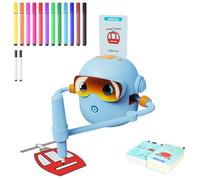 OBEST Drawing Robot for Kids, Interactive Educational Drawing Machine with Voice Interaction, Montessori Words Learning Toy Word Cards & Color Pens for Age 3+ Boys Girls Birthday