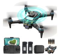 OBEST Drone with 4K Camera Adjustable, Brushless RC Foldable,360° Obstacle Avoidance,Optical Flow Localization, Foldable RC Quadrocopter, Follow Me, Headless Mode, Drone for Adult, 2 Battery (81010)
