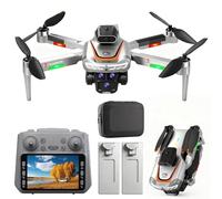 OBEST Drone with Camera for Beginners, 4.5 Inch LCD Screen, RC WIFI Foldable Quadcopter with Brushless Motor, 90° Electric Adjustable Lens, One-Click Return, 2 Batteries, for Adults