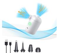 OBEST Electric Air Pump,Battery Powered Portable USB Mini Electric Air Pumps, Air Pumps for Inflatables, Camping Fast Inflator and Deflate, 3 Inflator Nozzles for Mattress/Pool