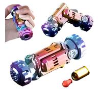 OBEST Fidget Spinner Toys for Adults, Metal Fidget Guns Toys with Soft Bullet Shooting, Foldable Hand Spinner, Rotating Alloy Handheld Fidget Toys to Relieve Stress, Anxiety, Office Desk Toys