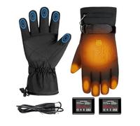 OBEST Heated Gloves for Women Men Rechargeable Waterproof Warm Touchscreen for Cycling Work Anthritis Shoveling, 3 Speed Temperatures Winter Hand Warmer S for Men, M for Women