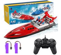 OBEST High Speed Remote Controlled Boat, Electric RC Speedboat, 2.4G Anti-Interference Yacht Model, USB Charging, Suitable for Children and Adults' Water Toys