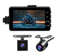 OBEST Motorcycle Dash Cam, Motorcycle Camera Front and Rear 720P, Motorbike Dash Cam Wide Angle, 3inch LCD Screen for Video Recording Automatic Recording Upon Startup