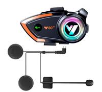 OBEST Motorcycle Helmet Headset, IPX6 Waterproof Motorbike Intercom with Qualcomm Chips Bluetooth 5.3,Noise Cancellation,Voice Assistant,Universal Motorcycle Helmet Speaker 1000mAh