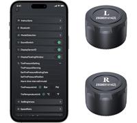 OBEST Motorcycle Tire Pressure Monitoring System, Tire Pressure and Temperature Alarm, Bluetooth Motorcycle TPMS with 2 External Sensors, Support iOS and Android, for Smart Bike, Motorcycle, Bicycle