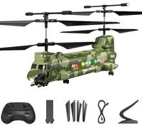OBEST RC Helicopter,Remote Control Helicopter,Twin-Propeller with Altitude Hold,One Key take Off/Landing,RC Toys with Light, Military Toy Kids, Models for Boys