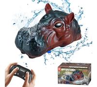 OBEST Remote Control Boat for Kid, RC Boat Hippo Head, 2.4 GHz High-Speed Realistic Floating RC Hippo Head, Simulation Crocodile Head Prank Toy Dual propellers for Pool, Pond, Lake