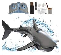 OBEST Remote Control Shark, 2.4 GHz RC Electric Underwater Toy, Flexible Swimming Pool Gift for Children (Black)