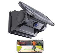 OBEST Solar Wireless Reversing Camara, Rechargeable Backup Camera 1080P Rear View Camera for Truck RV Trailer Car, can Connect to Phone DVR Recording Night Vision Magnetic Suction Mount Waterproof
