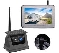 OBEST Wireless Reversing Camera Kit, Solar WiFi Reversing Camera with Built-in Rechargeable Battery and Infrared Night Vision, Magnetic Suction Mount, for IOS and Android for Cars, Trucks, Vans, SUVs