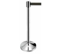 Obex Barriers Stainless Steel Black Belt Post