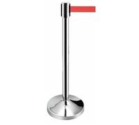 GPC Belt Barrier 35 x 35 x 93 cm Red, Silver RPLS1R