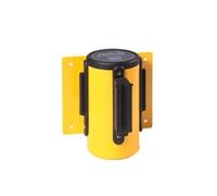 Obex Wall Mounted Belt Barrier; 3000 mm; Yellow + Black/Yellow Chevron