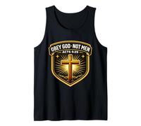 Obey God Not Men Acts 5:29 Christian Jesus Do Not ComplyObey Tank Top