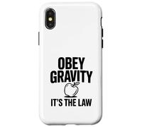 Obey Gravity It's The Law Funny Science Nerd Case for iPhone X/XS