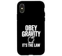 Obey Gravity It's The Law Funny Science Nerd Case for iPhone X/XS