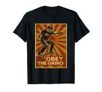 Obey grinding vintage skateboarding with punk discipline T-Shirt