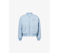 Obey Mens Obey Studios Ma1 Puffer Bomber Jacket Blue Grey XL