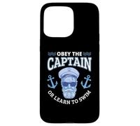Obey The Captain Boater Funny Nautical Boating Boat Case for iPhone 15 Pro Max